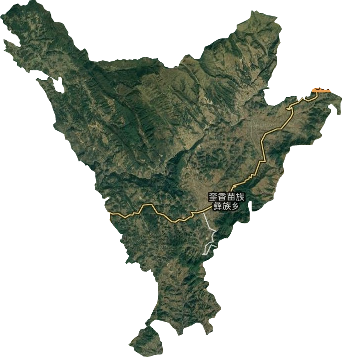 奎香苗族彝族乡卫星图