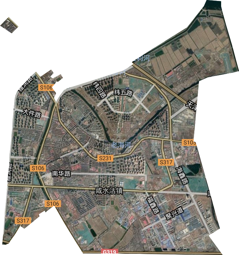 咸水沽镇卫星图