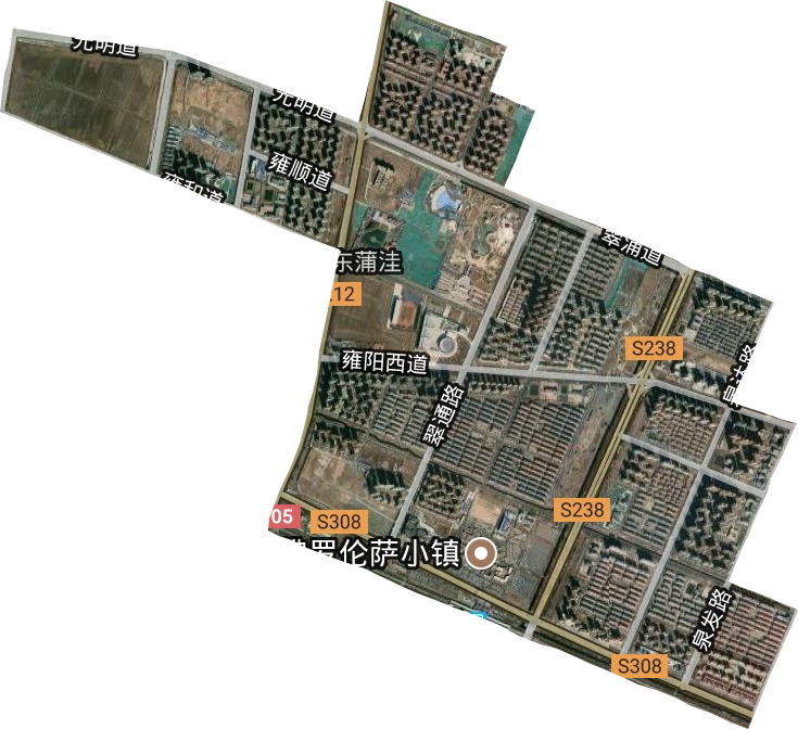 东蒲洼街道卫星图