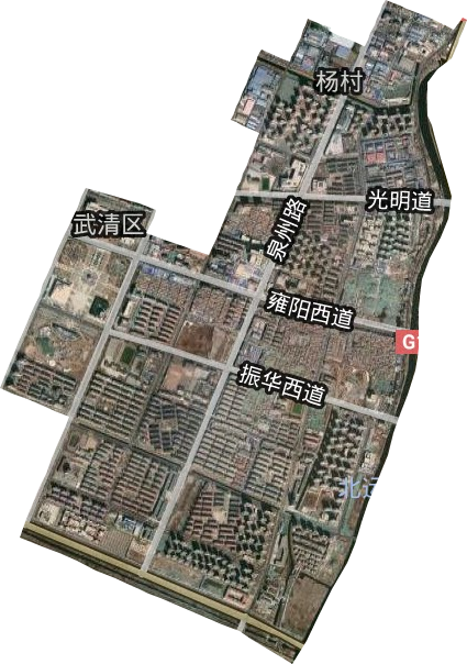 运河西街道卫星图