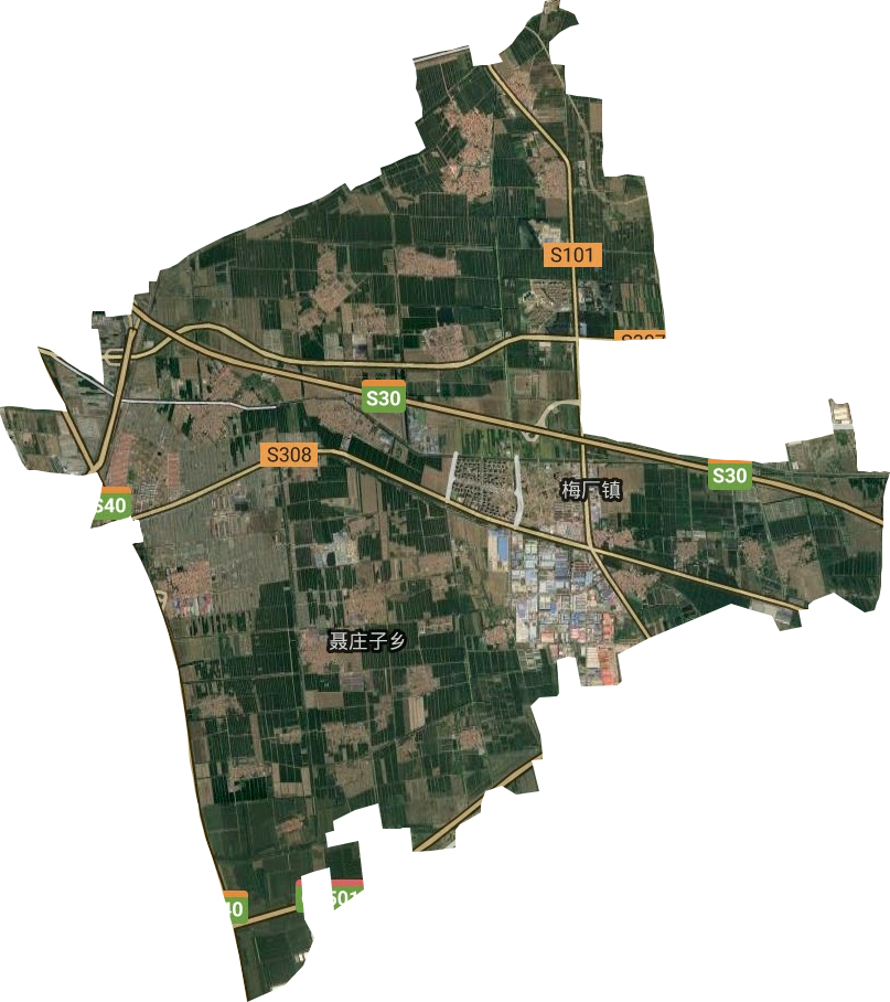 梅厂镇卫星图