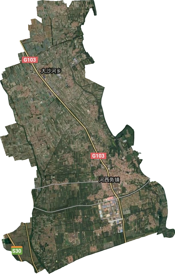 河西务镇卫星图