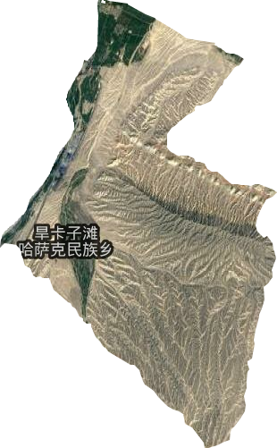 旱卡子滩哈萨克民族乡卫星图
