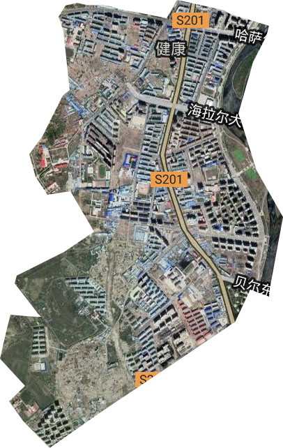 健康街道卫星图