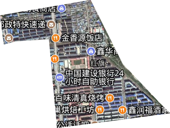 红旗街道卫星图