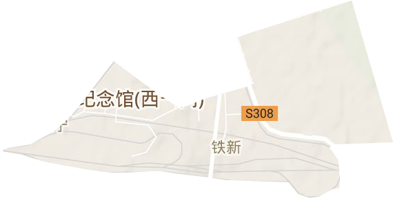 铁新街道地形图