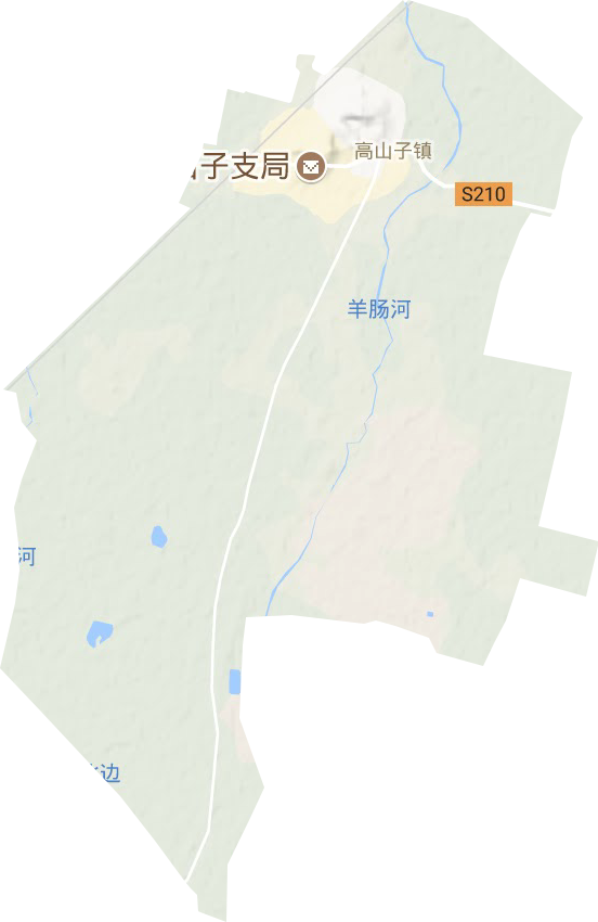 高山子镇地形图