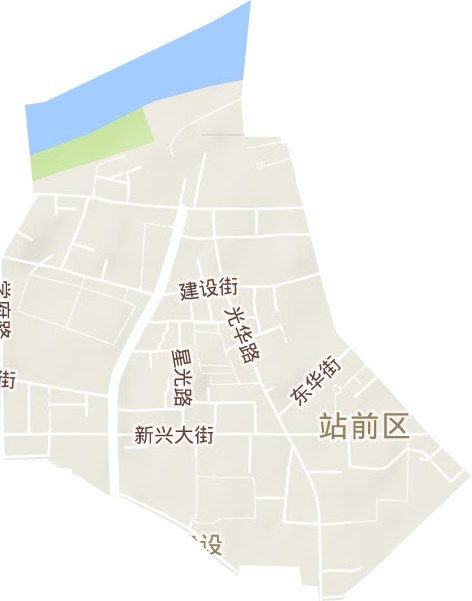 建设街道地形图