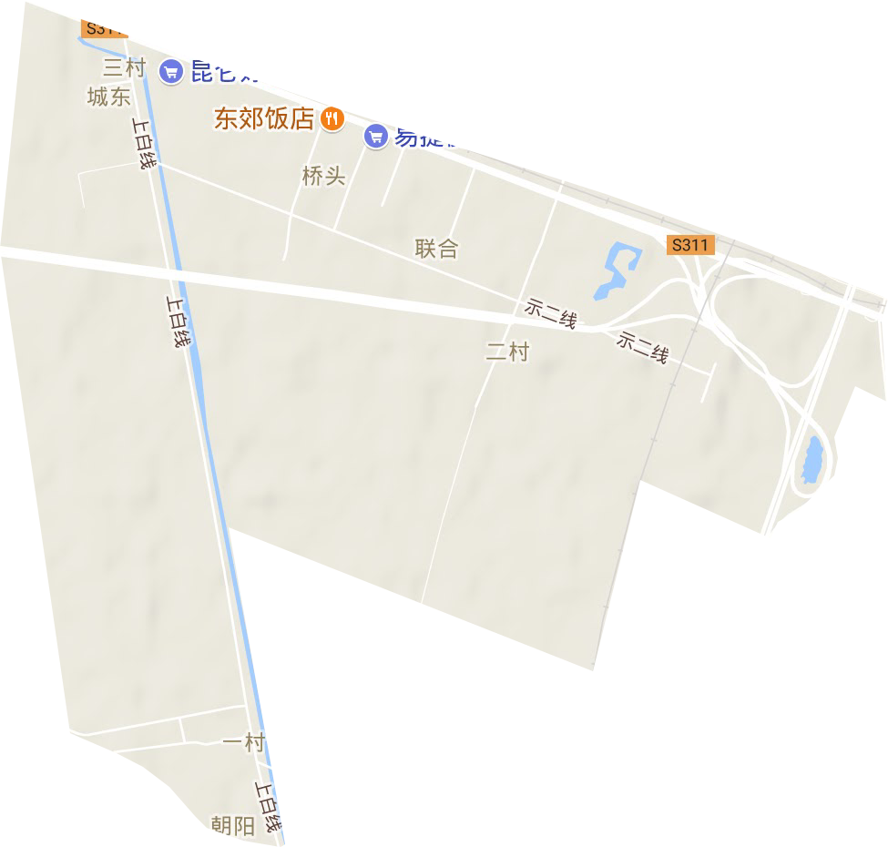 城东街道地形图