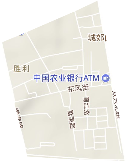 东风街道地形图