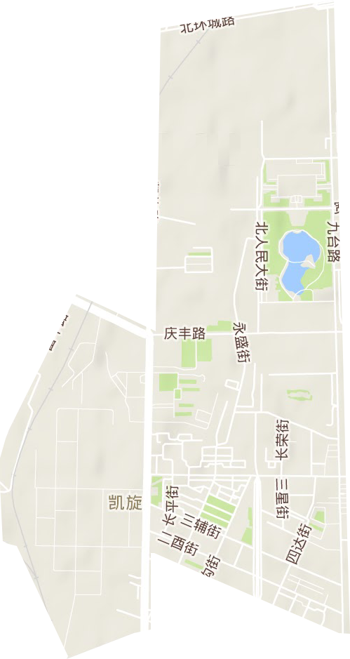 凯旋街道地形图