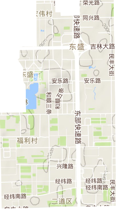 东盛街道地形图