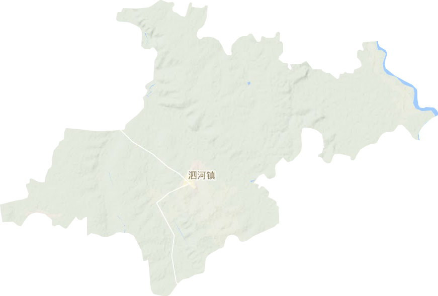 泗河镇地形图