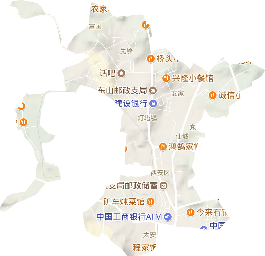 县级直管村级单位（特殊镇）地形图