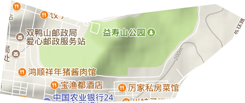 二马路街道地形图