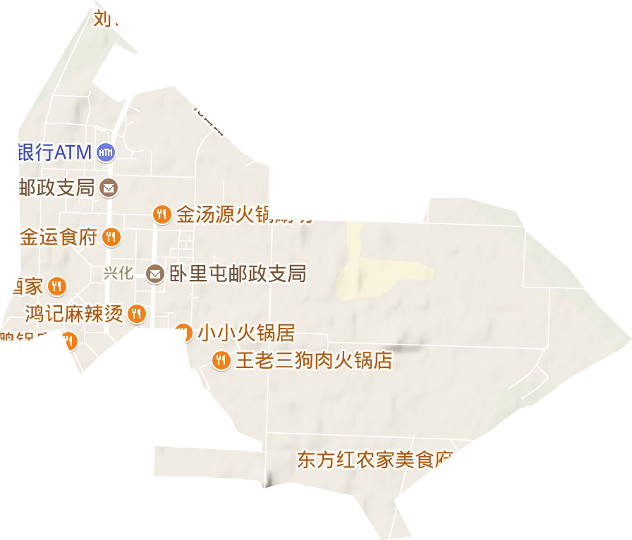 兴化街道地形图