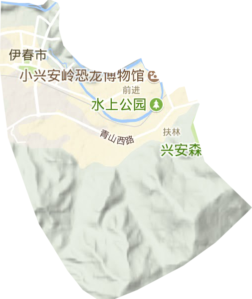 前进街道地形图