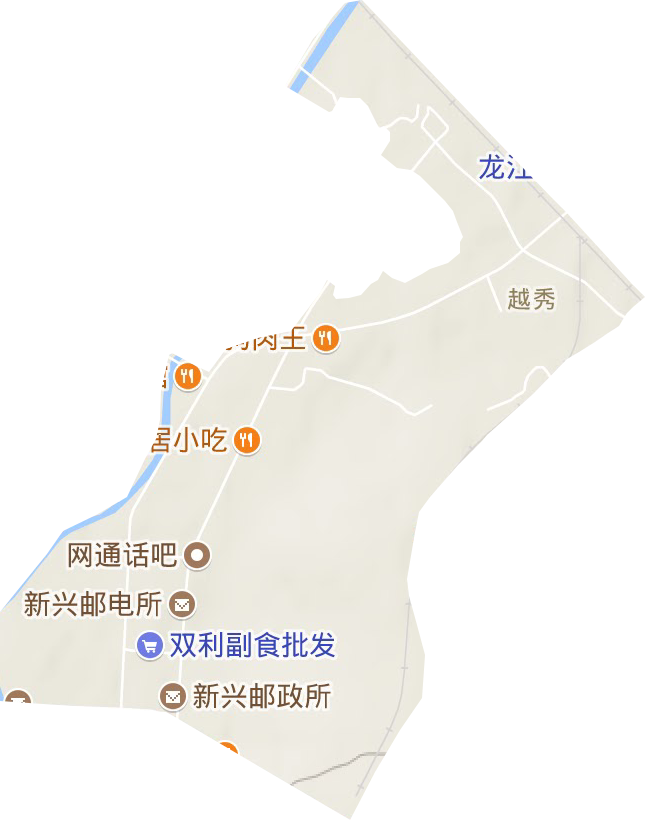 兴华街道地形图