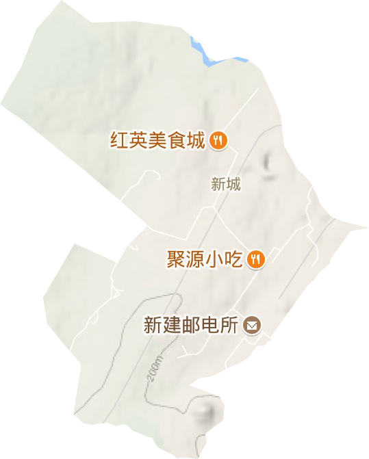 新城街道地形图