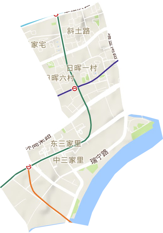 斜土路街道地形图