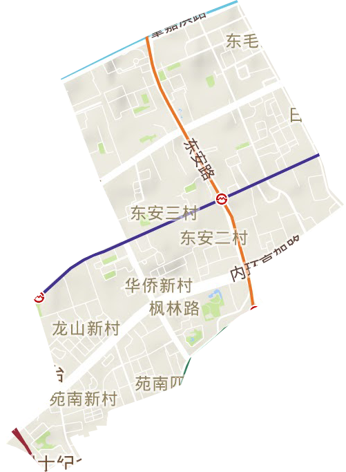 枫林路街道地形图