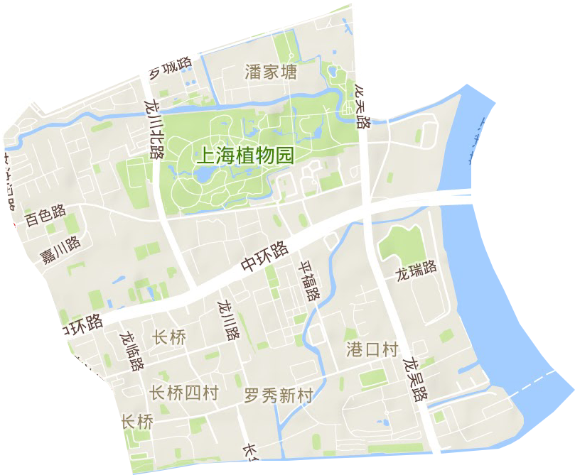 长桥街道地形图