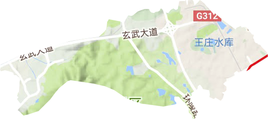 玄武湖街道地形图