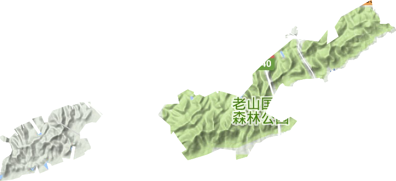 老山林场地形图