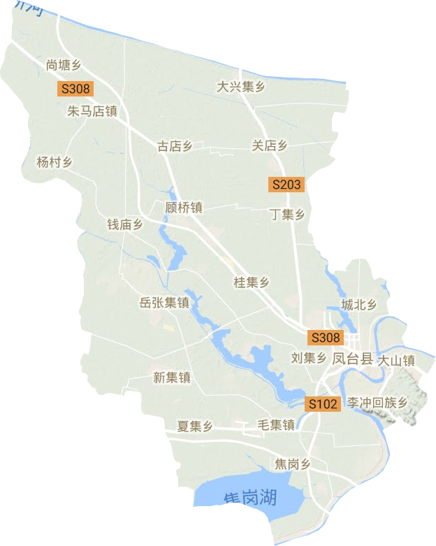 凤台县高清地形地图,凤台县高清谷歌地形地图