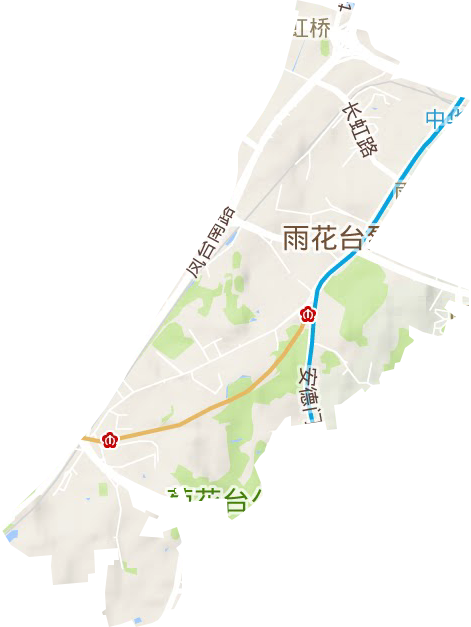 赛虹桥街道地形图