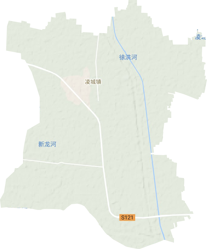 凌城镇地形图