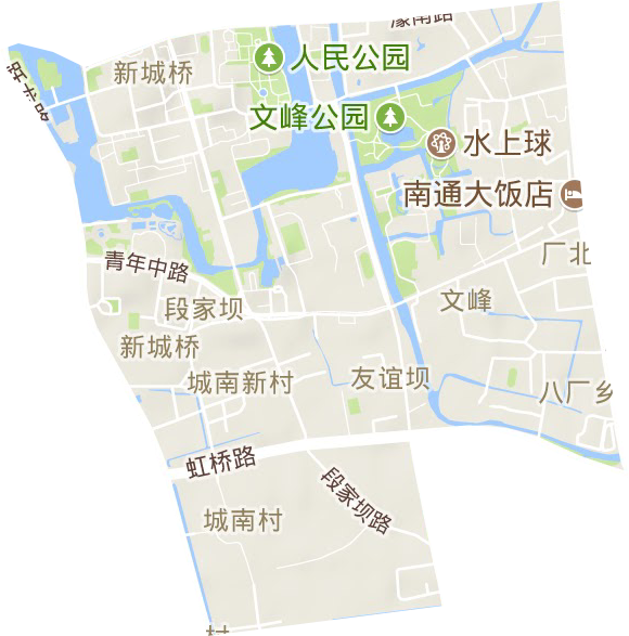 新城桥街道地形图