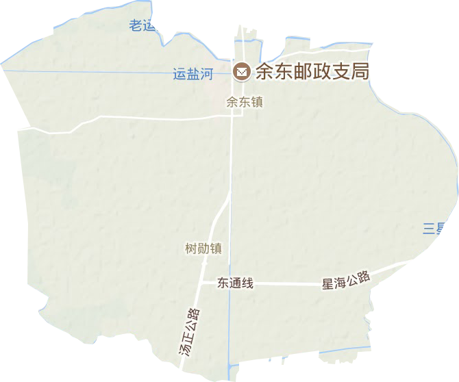 余东镇地形图