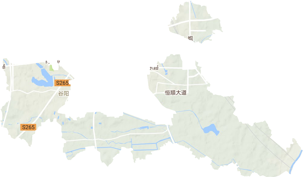 谷阳镇地形图