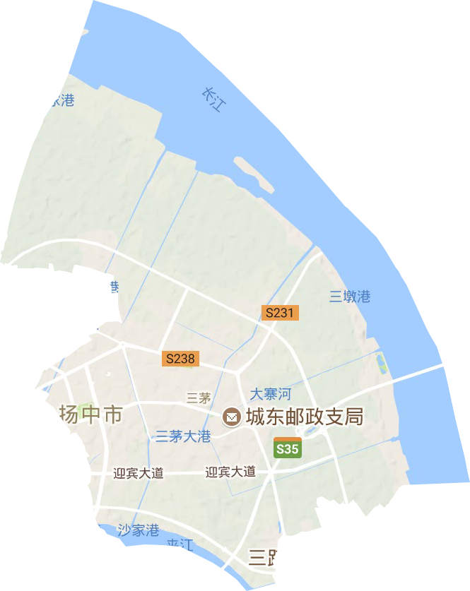 三茅街道地形图