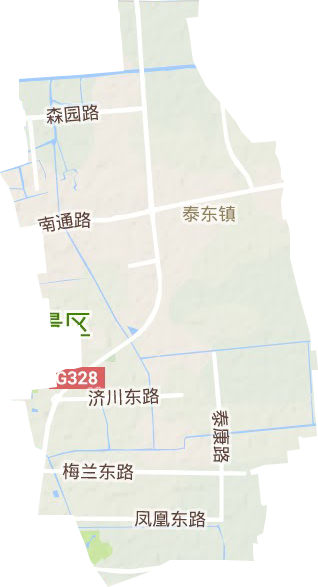 京泰路街道地形图