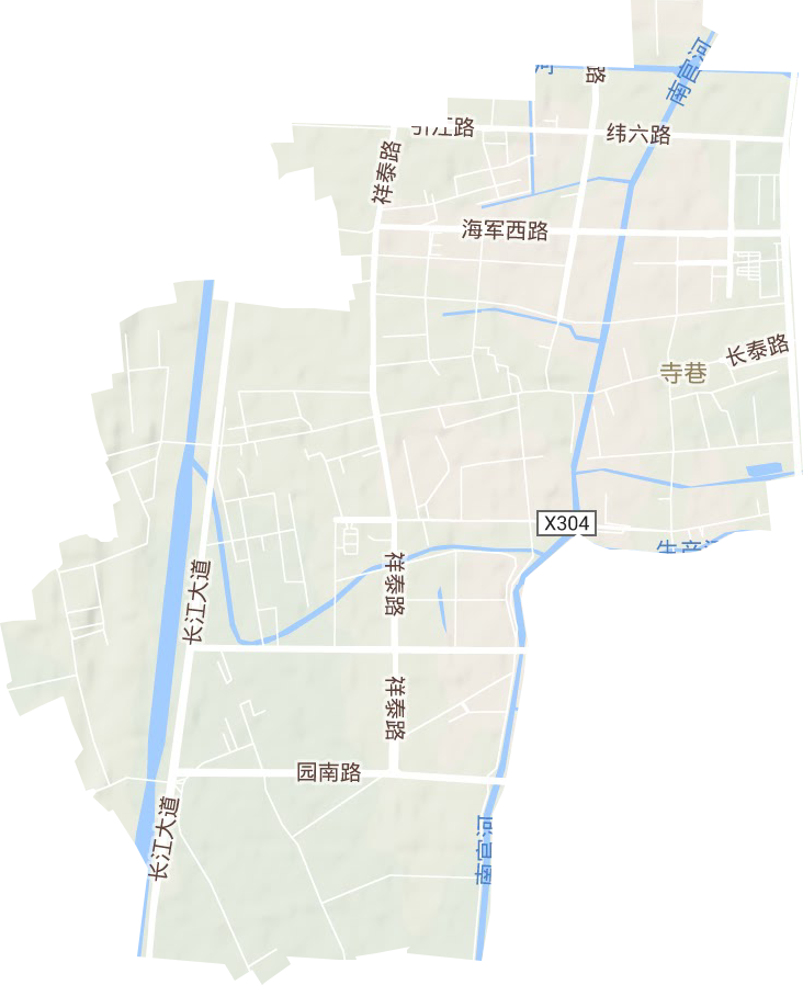 寺巷街道地形图