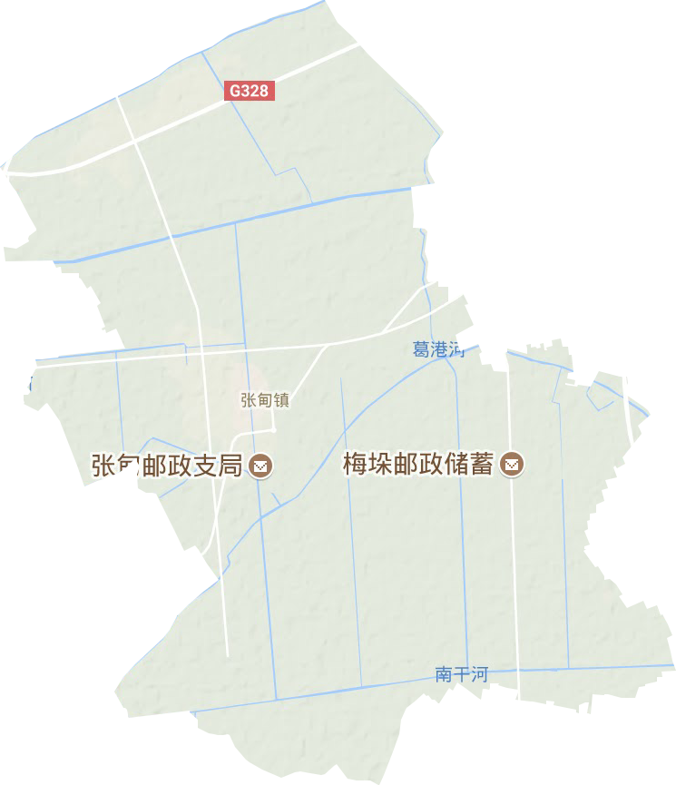 张甸镇地形图