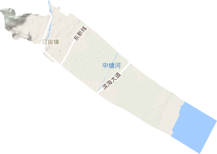汀田街道地形图