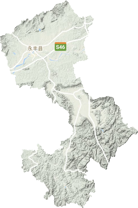 永丰县高清地形地图
