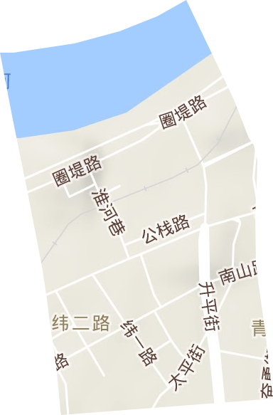 纬二路街道地形图