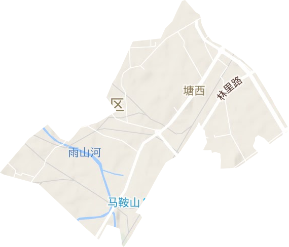 塘西街道地形图