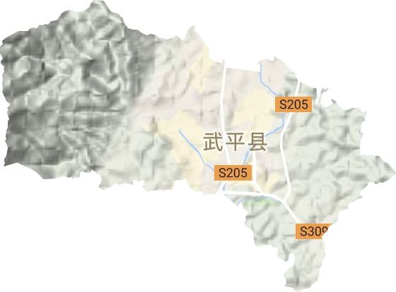 平川镇地形图