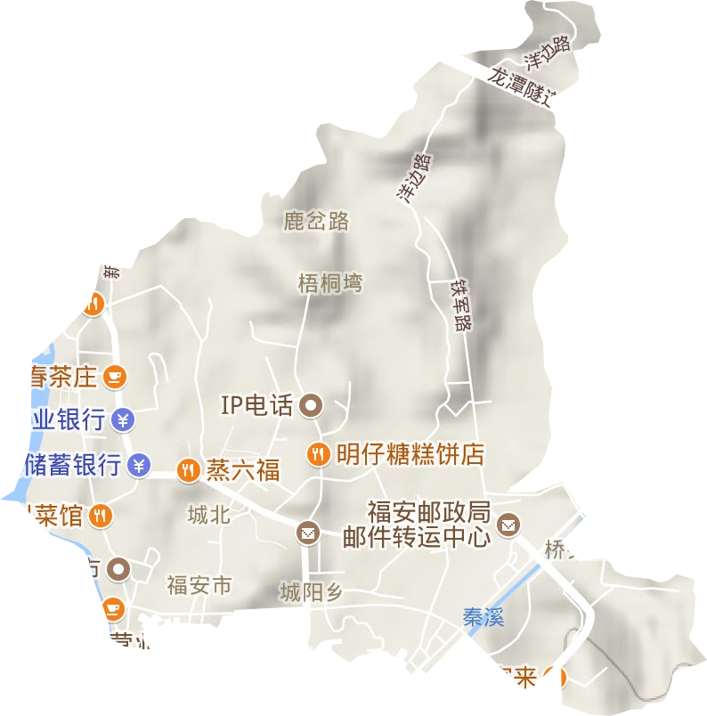 城北街道地形图