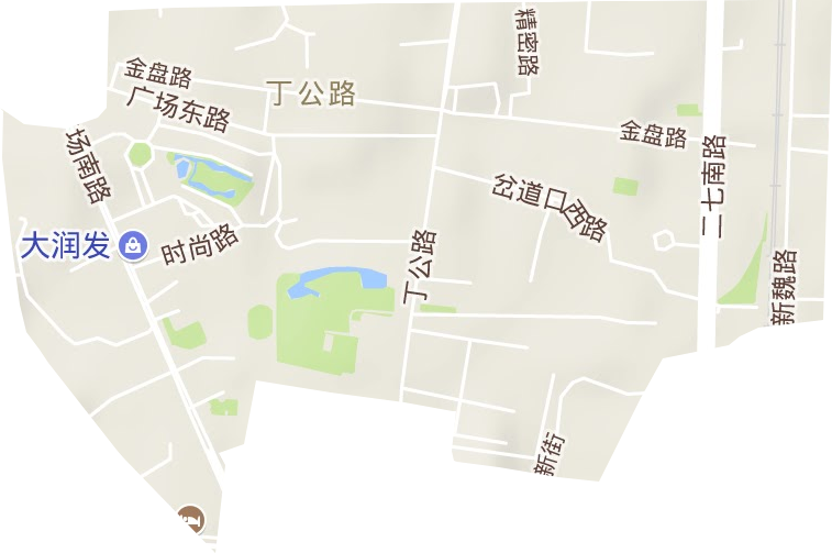 丁公路街道地形图