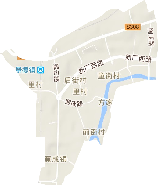 里村街道地形图