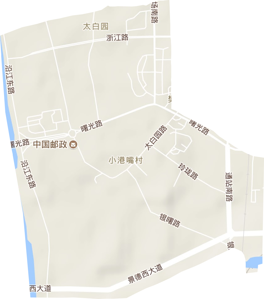 太白园街道地形图