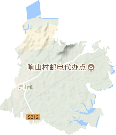 定山镇地形图