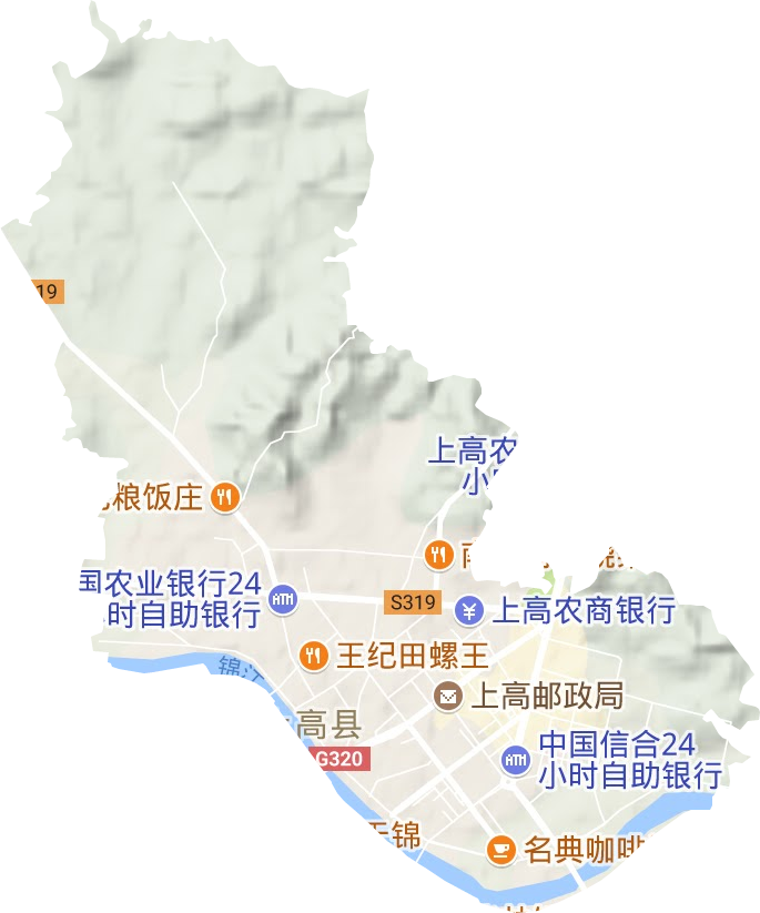 敖阳街道地形图