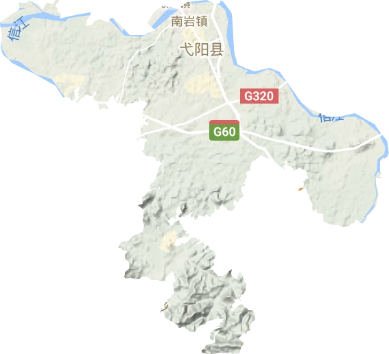 南岩镇地形图